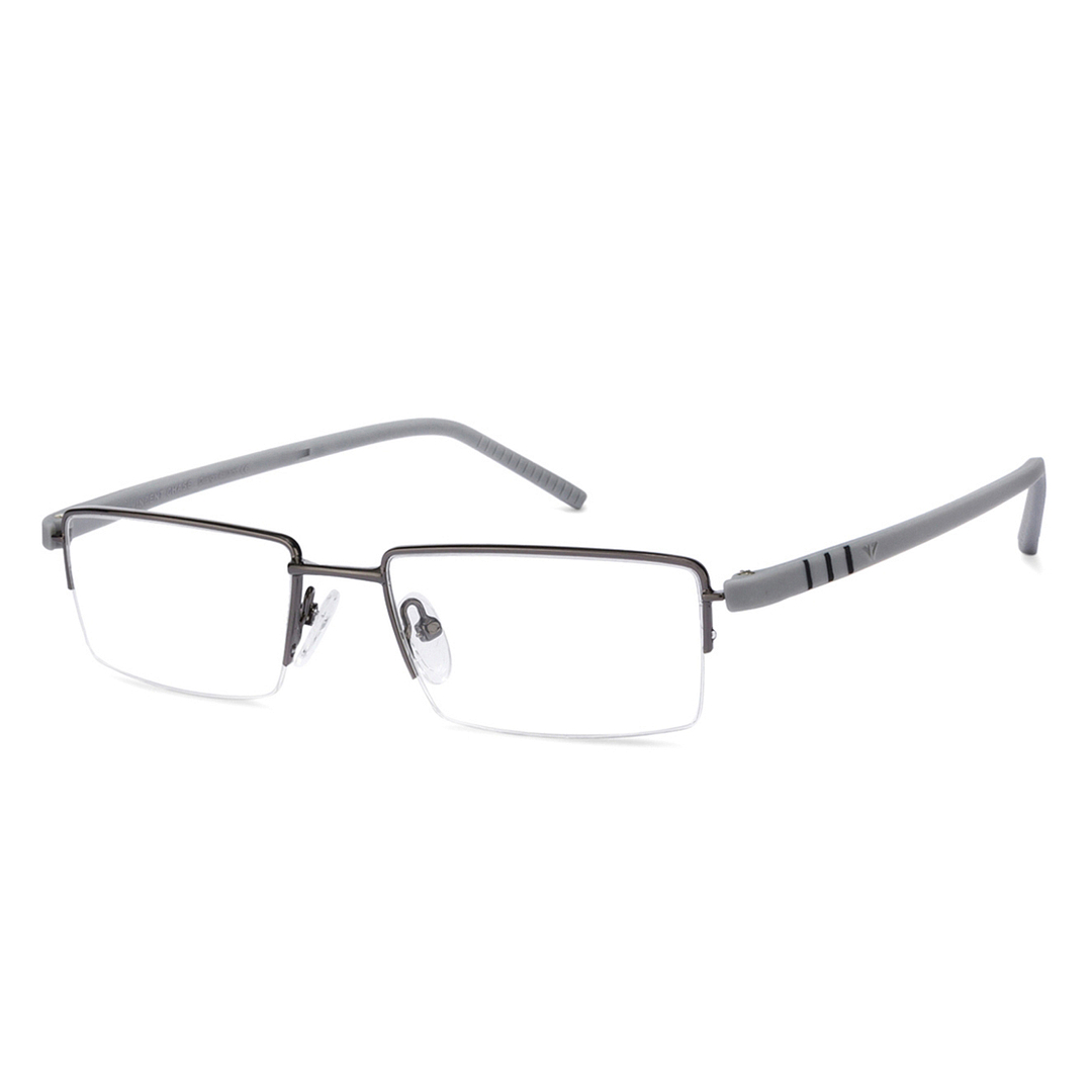 Lenskart Air Online Mid Gunmetal Half Rim Rectangle left side