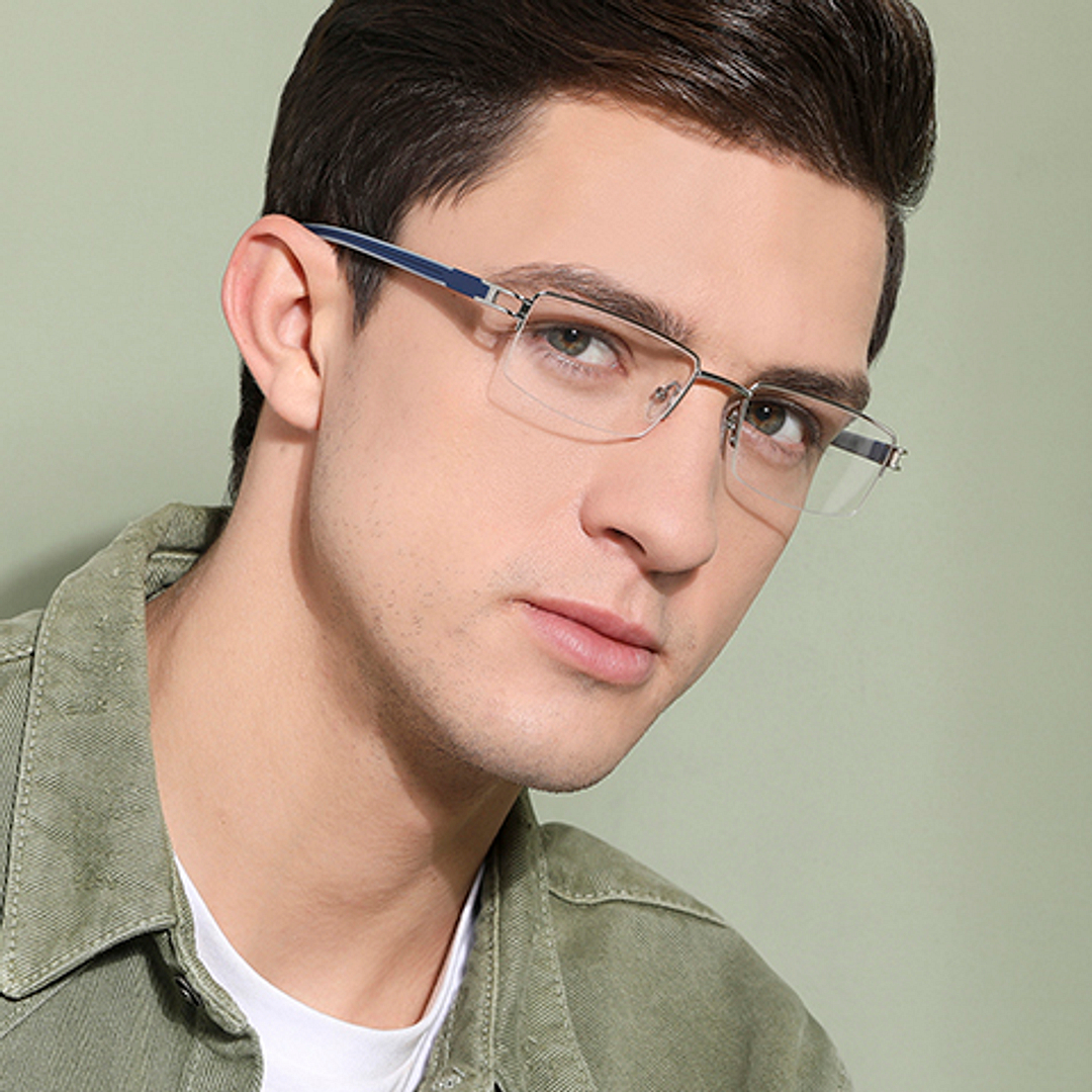 Lenskart Air Online Demi Half Rim Rectangle left side