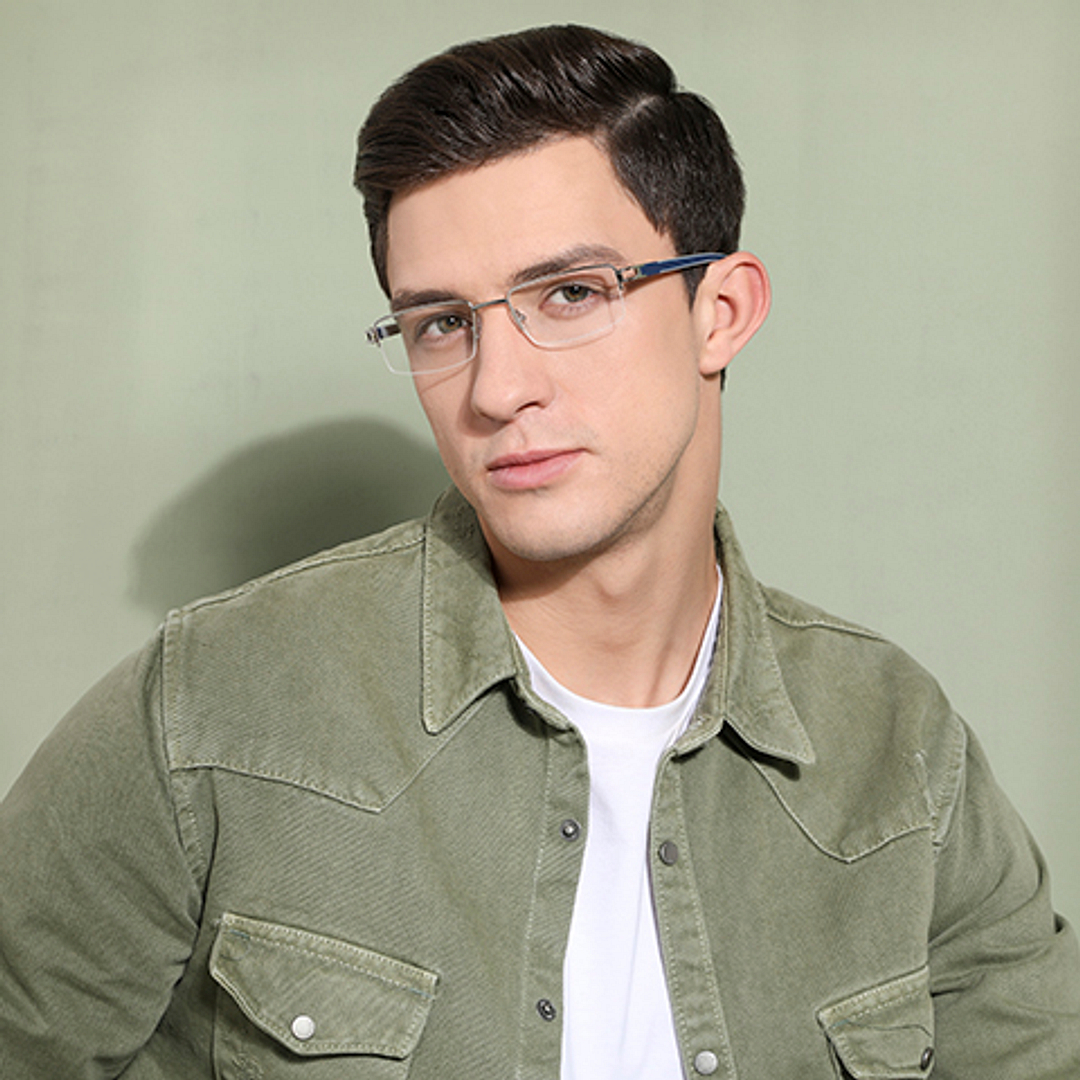 Lenskart Air Online Demi Half Rim Rectangle right side