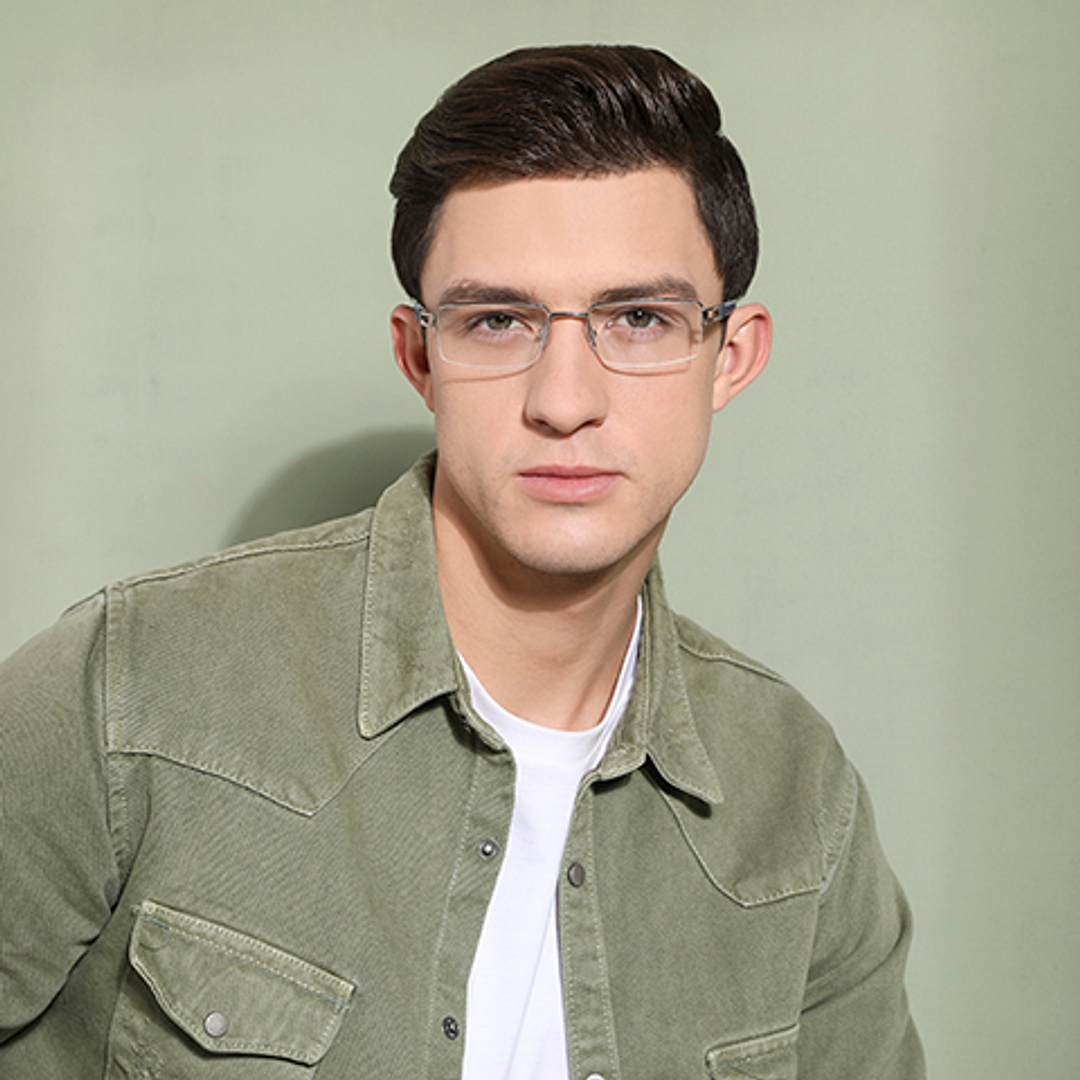 Lenskart Air Online Demi Half Rim Rectangle left side