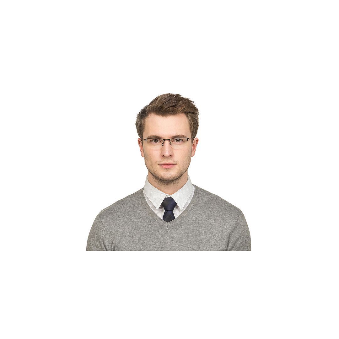 Vincent Chase Online Black Half Rim Rectangle left side