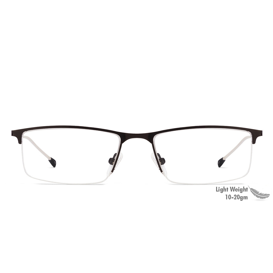 Vincent Chase Online Black Half Rim Rectangle left side