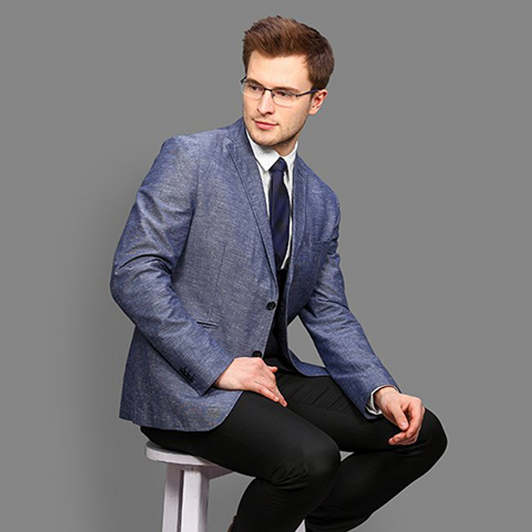 Vincent Chase Online Mid Gunmetal Half Rim Rectangle left side