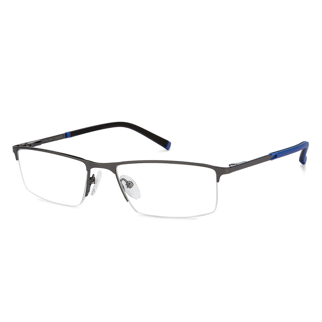 Vincent Chase Online Mid Gunmetal Half Rim Rectangle left side