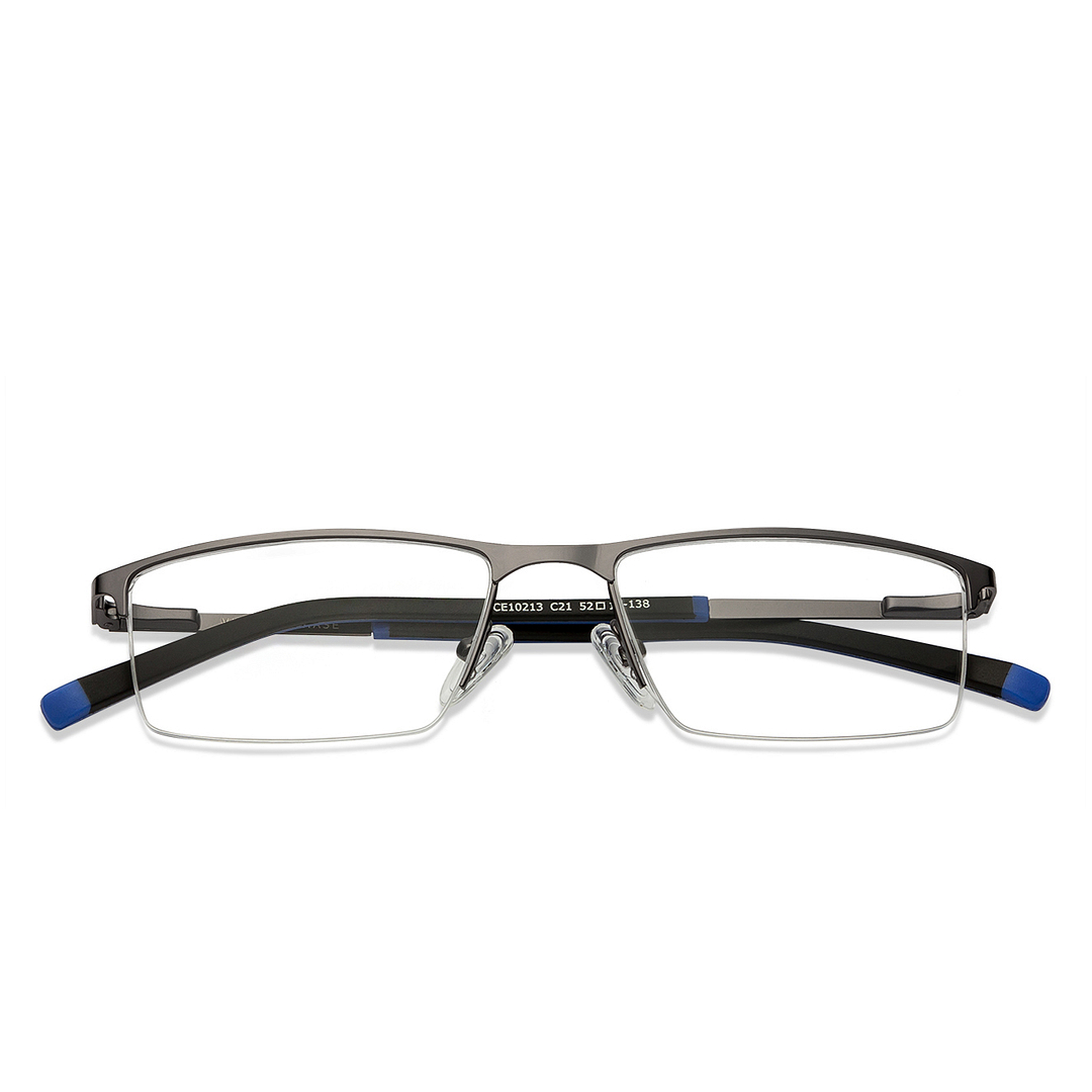 Vincent Chase Online Mid Gunmetal Half Rim Rectangle right side