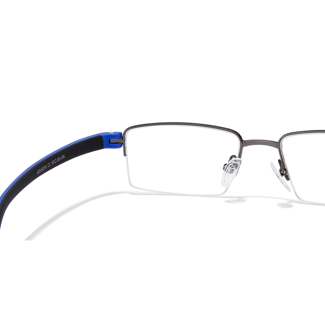 Lenskart Air Online Mid Gunmetal Half Rim Rectangle right side