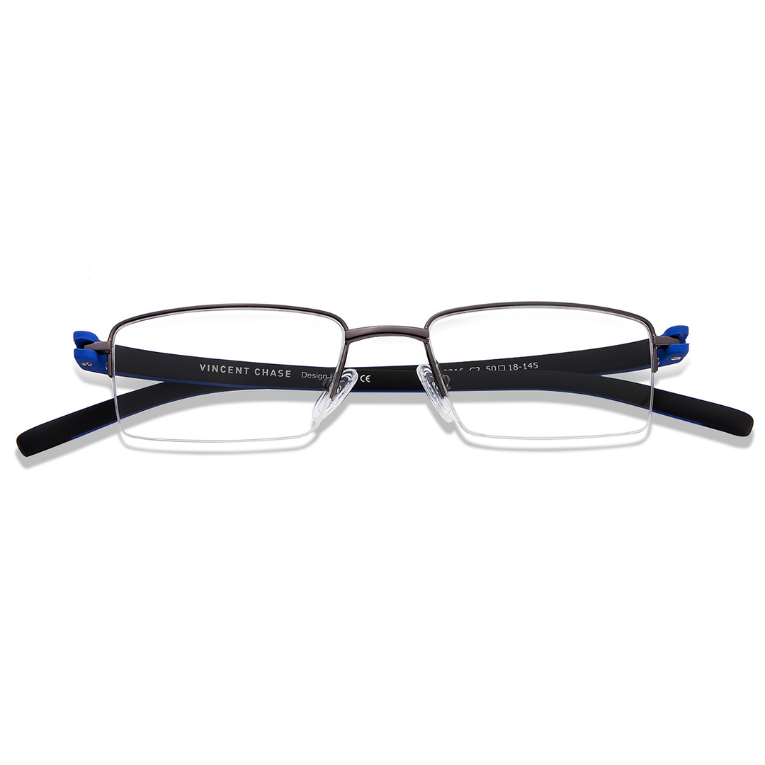 Lenskart Air Online Mid Gunmetal Half Rim Rectangle left side