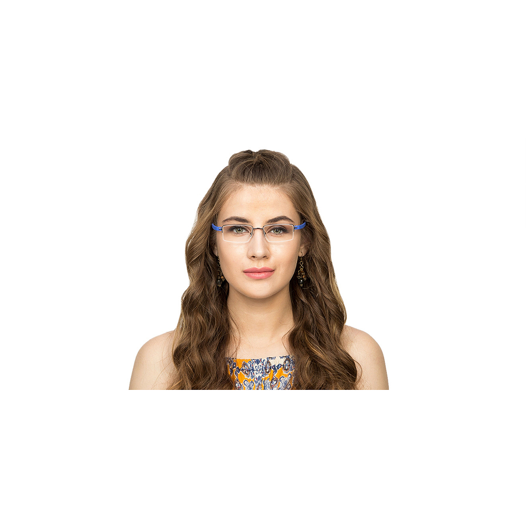 Lenskart Air Online Mid Gunmetal Half Rim Rectangle right side