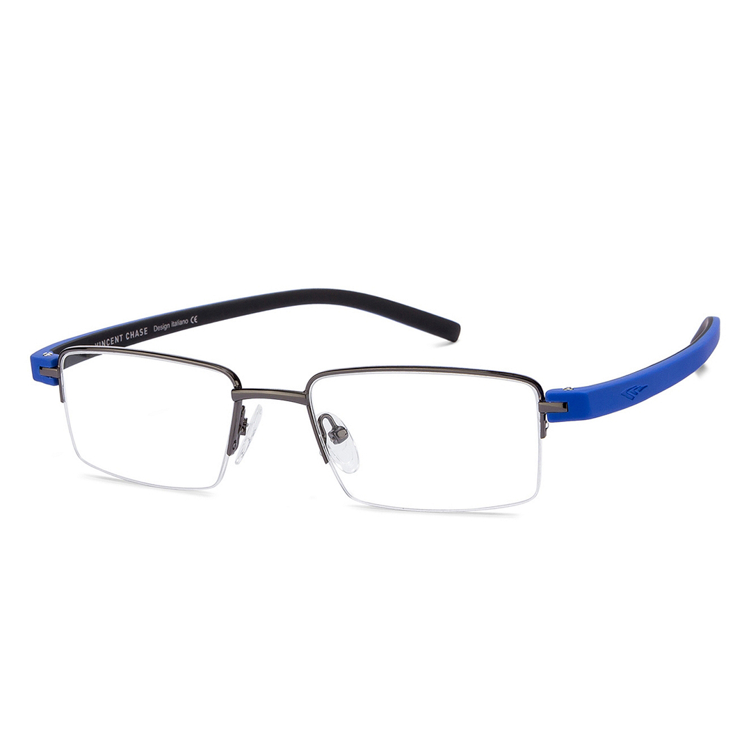 Lenskart Air Online Mid Gunmetal Half Rim Rectangle left side