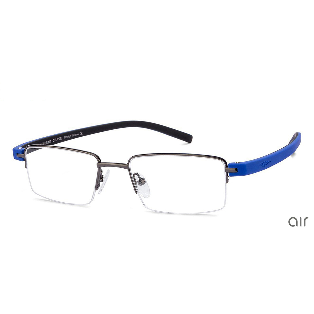 Lenskart Air Online Mid Gunmetal Half Rim Rectangle right side