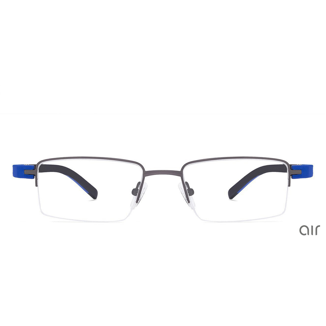 Lenskart Air Online Mid Gunmetal Half Rim Rectangle left side