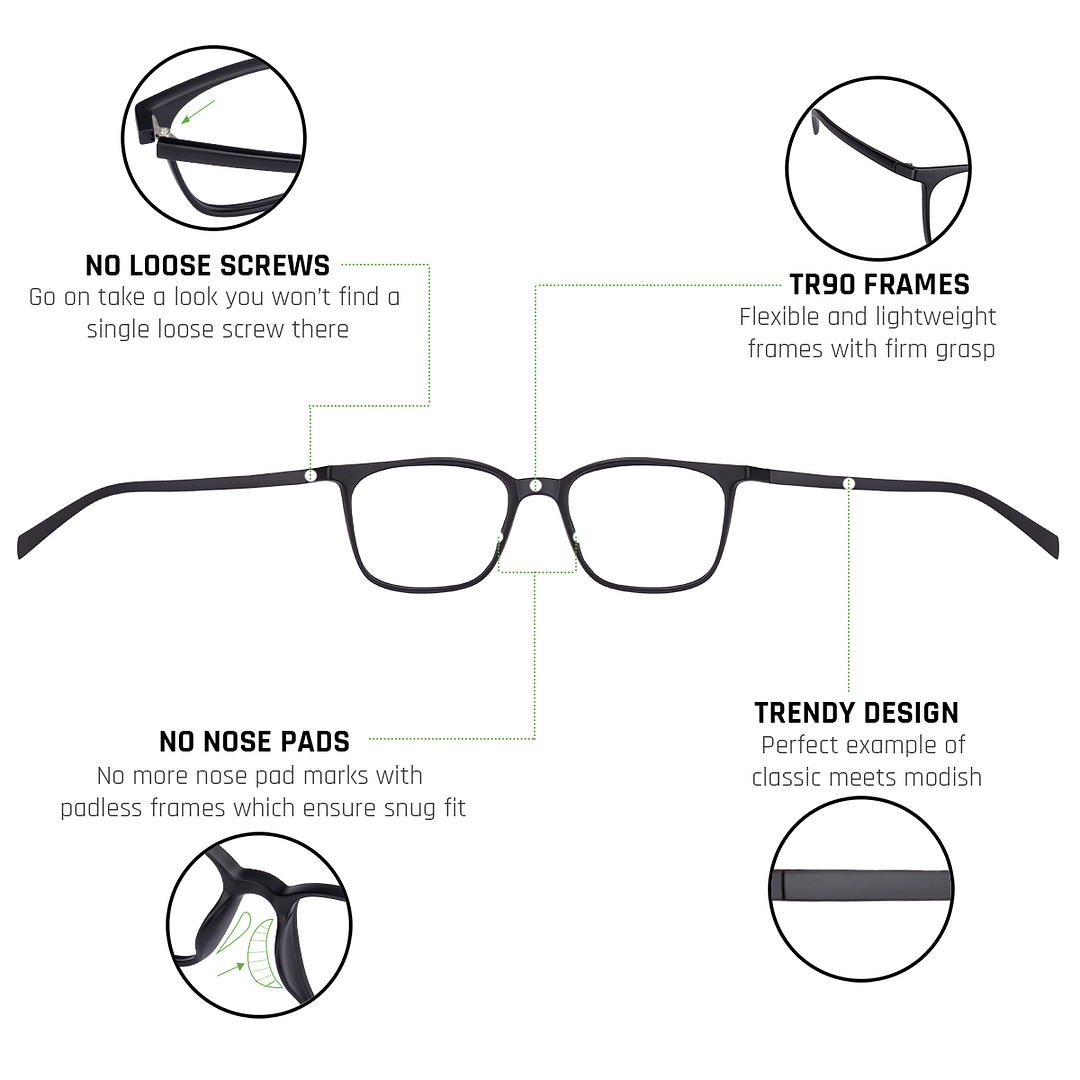 Lenskart Air Online Mid Gunmetal Half Rim Rectangle right side