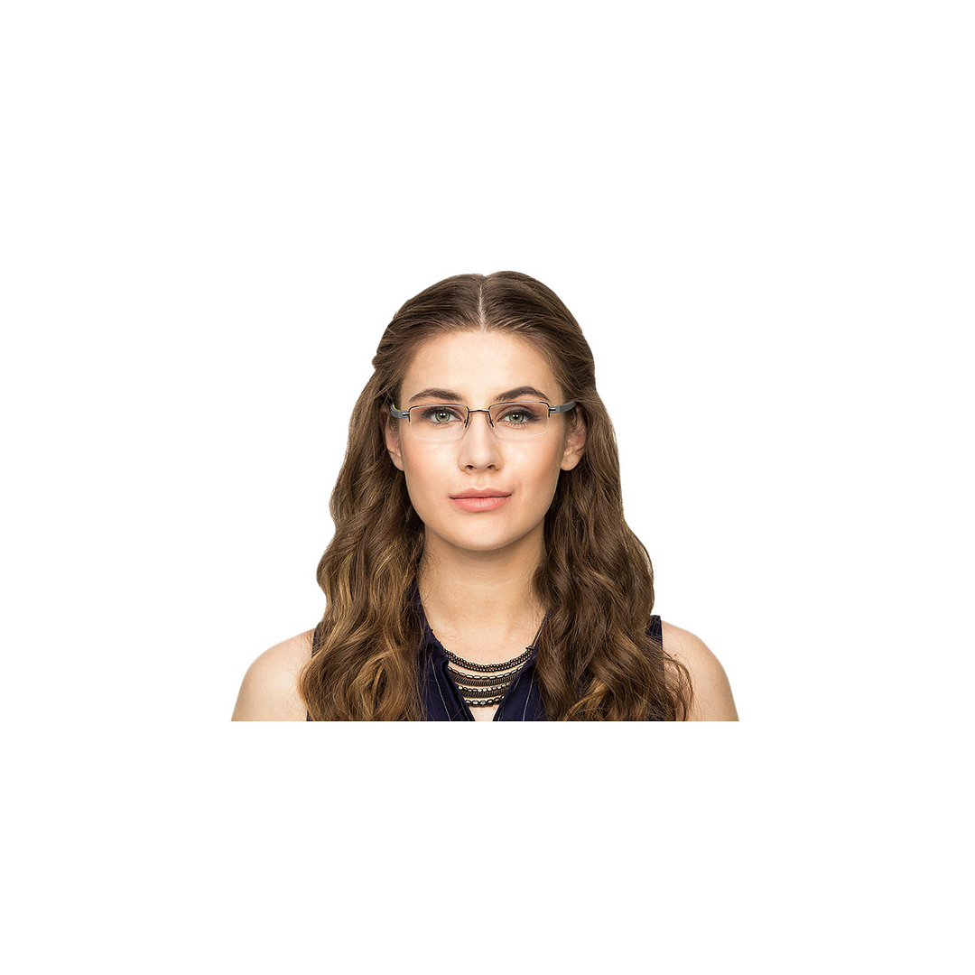 Lenskart Air Online Mid Gunmetal Half Rim Rectangle right side