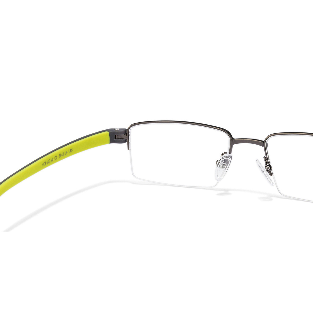 Lenskart Air Online Mid Gunmetal Half Rim Rectangle left side