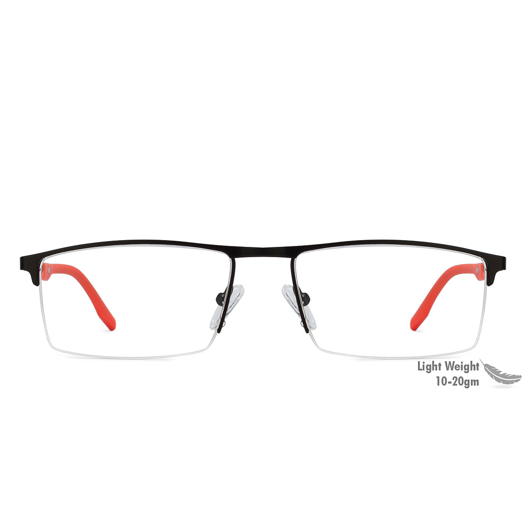 Lenskart Air Online Black Half Rim Rectangle left side