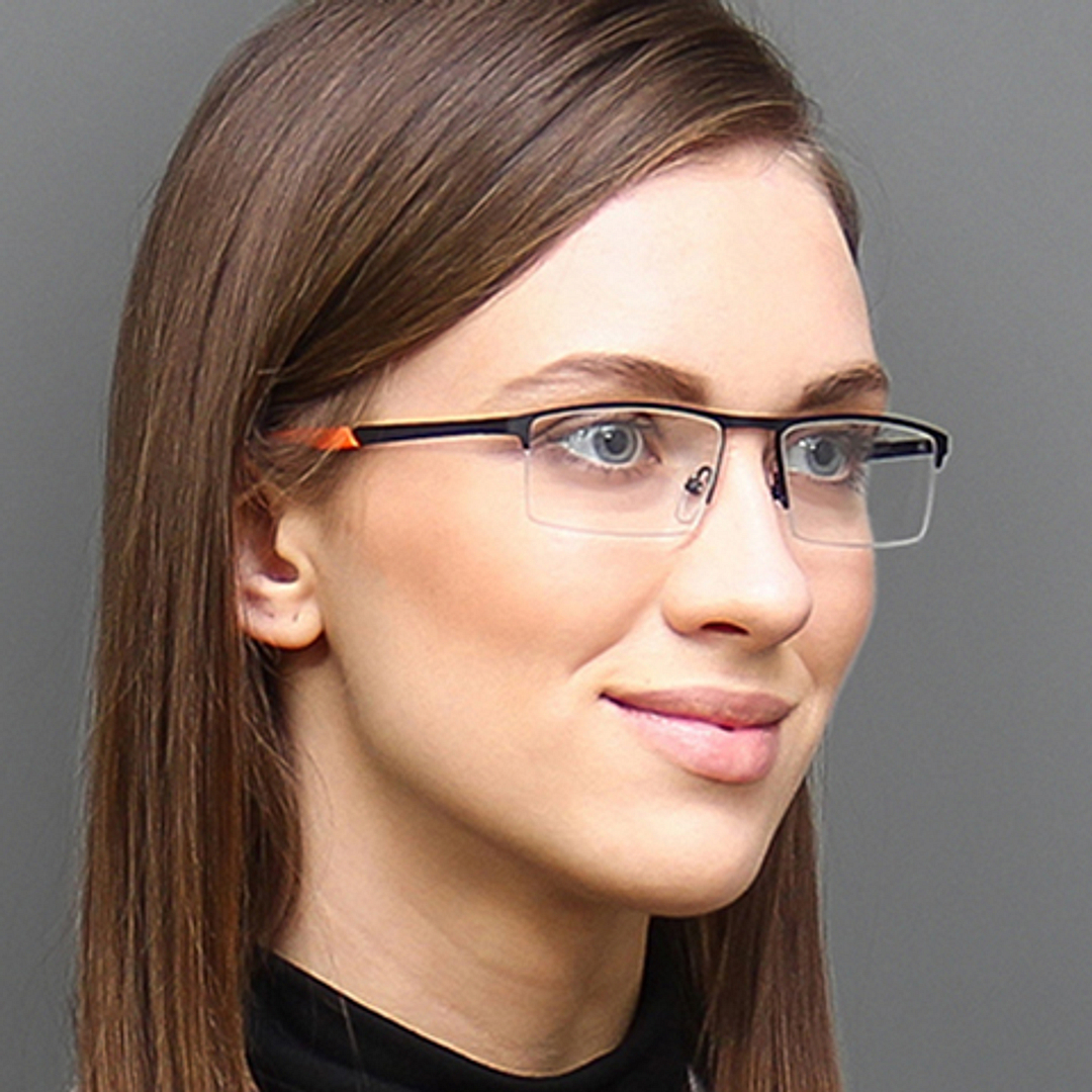 Lenskart Air Online Black Half Rim Rectangle left side