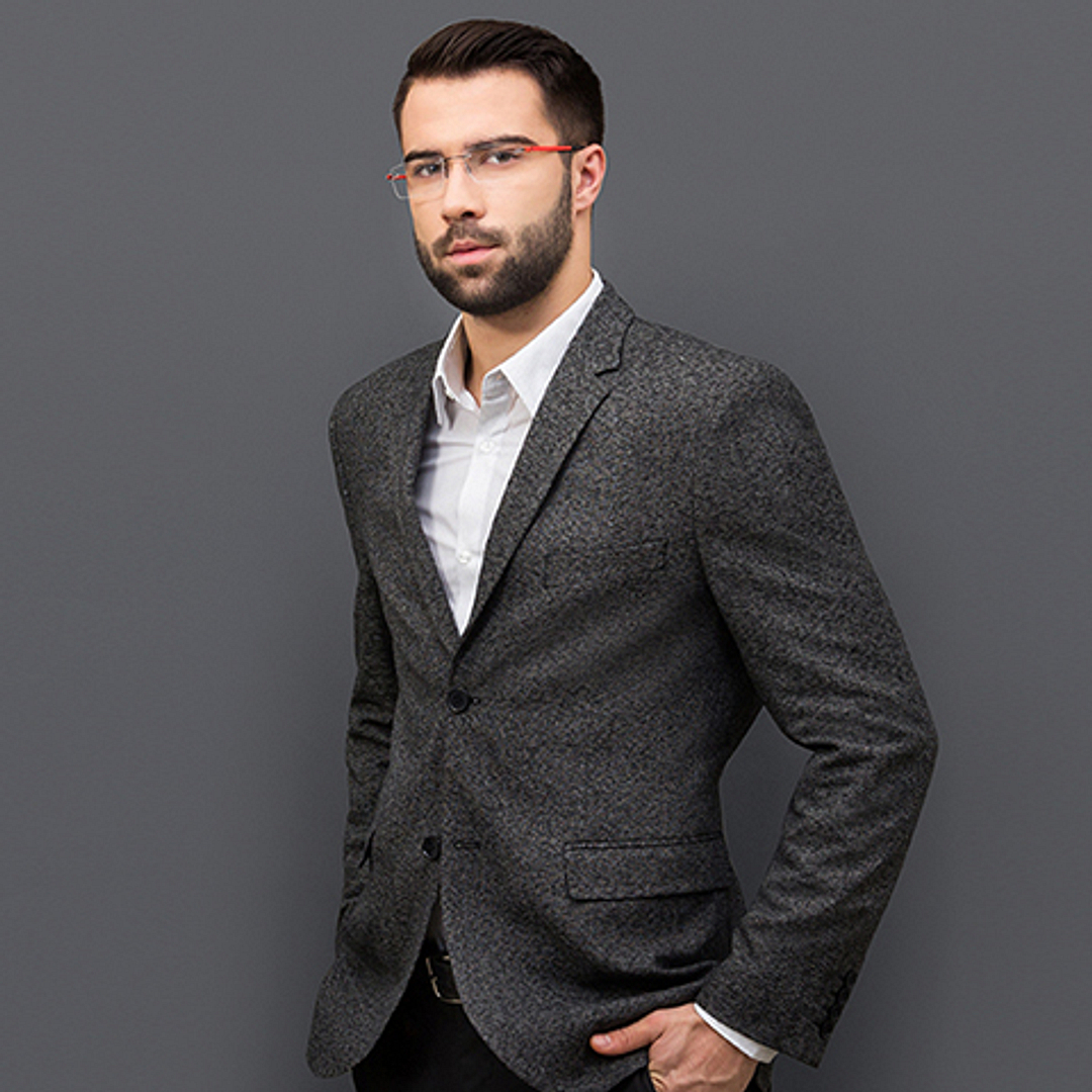 Lenskart Air Online Black Rimless Rectangle left side