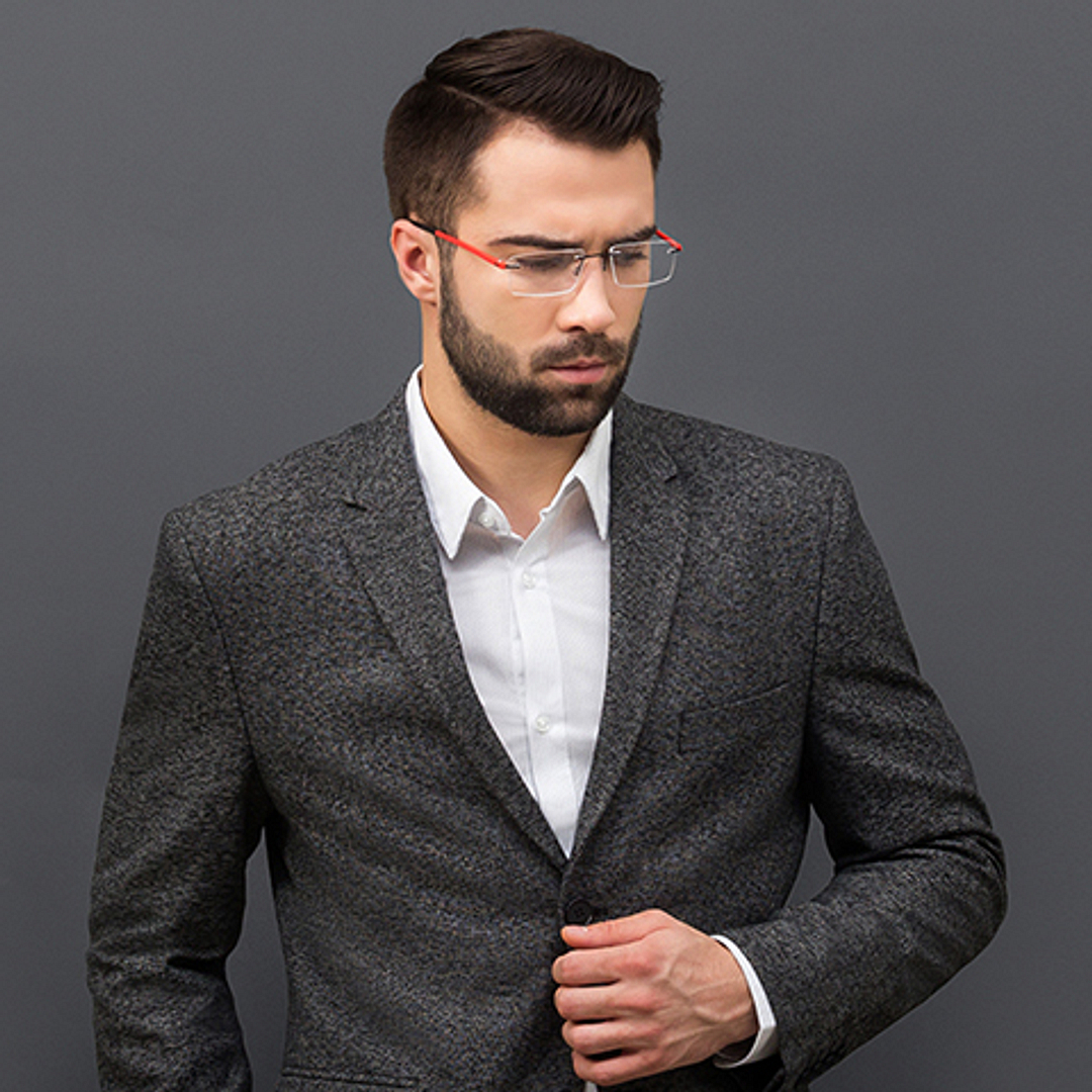 Lenskart Air Online Black Rimless Rectangle right side