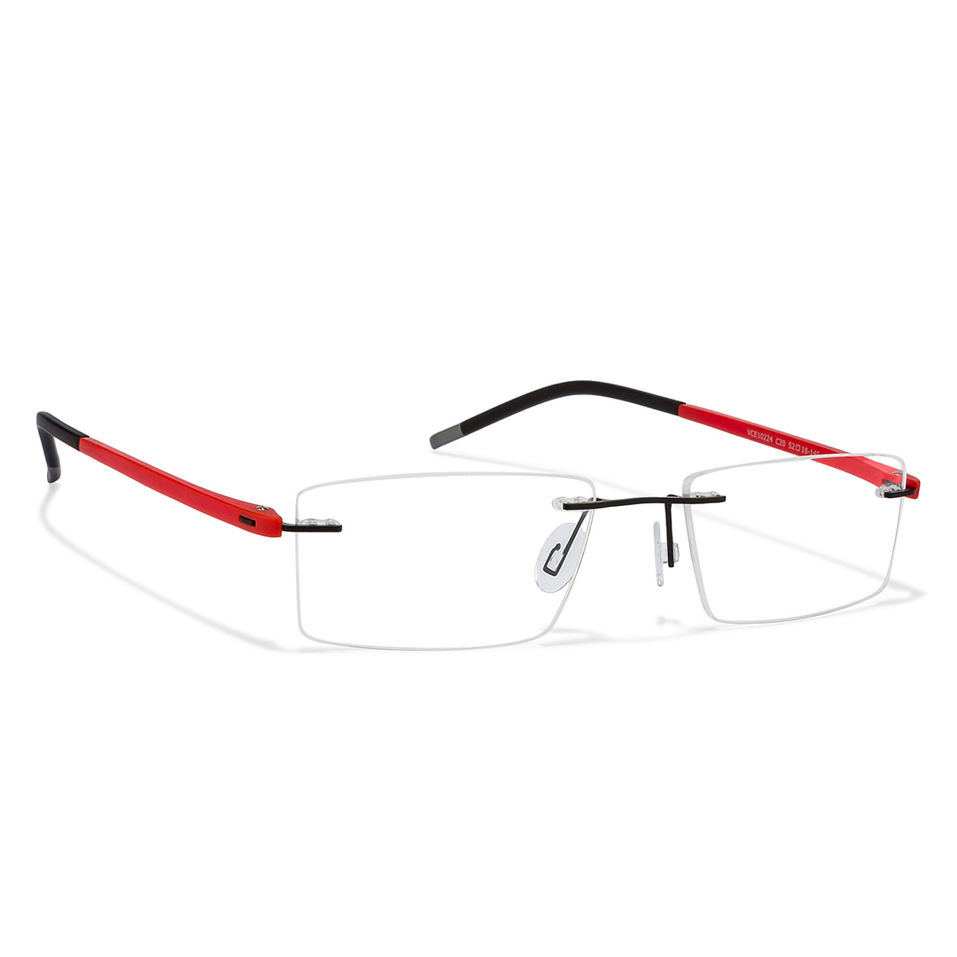 Lenskart Air Online Black Rimless Rectangle left side