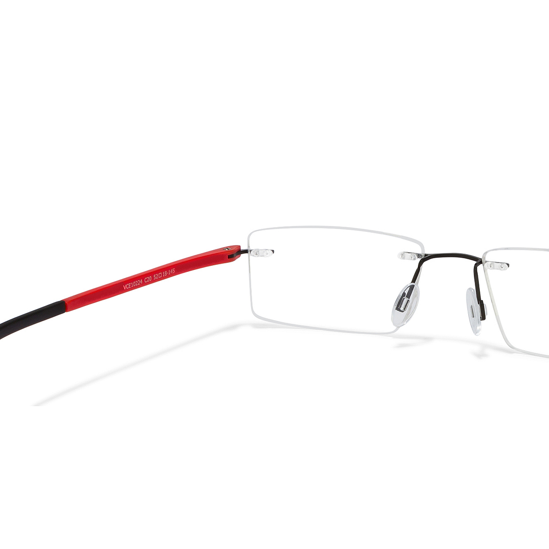 Lenskart Air Online Black Rimless Rectangle left side