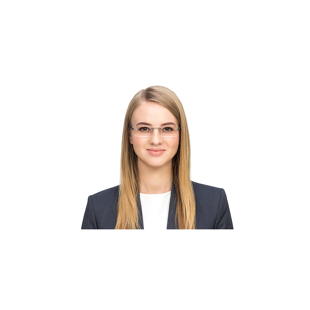 Lenskart Air Online Silver Rimless Rectangle right side