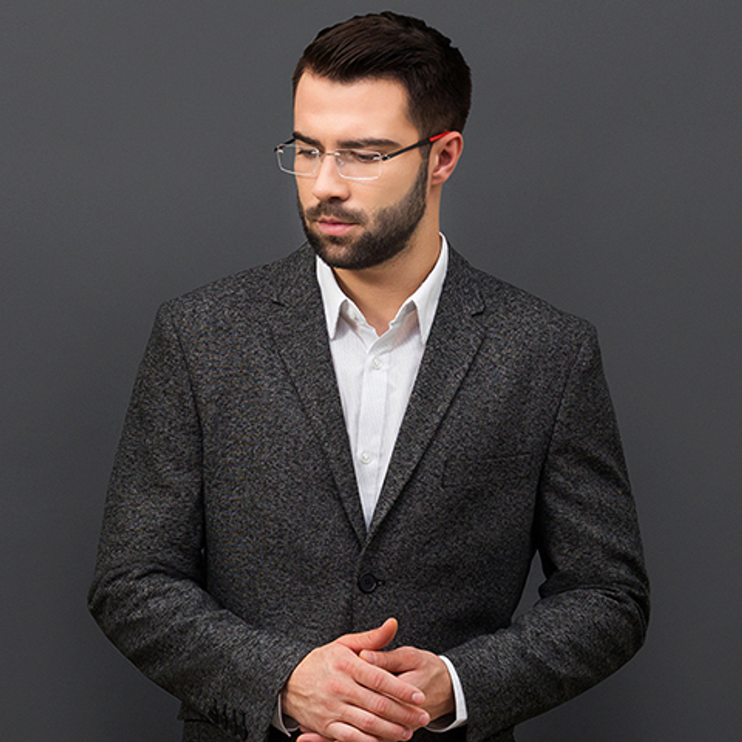 Lenskart Air Online Silver Rimless Rectangle right side