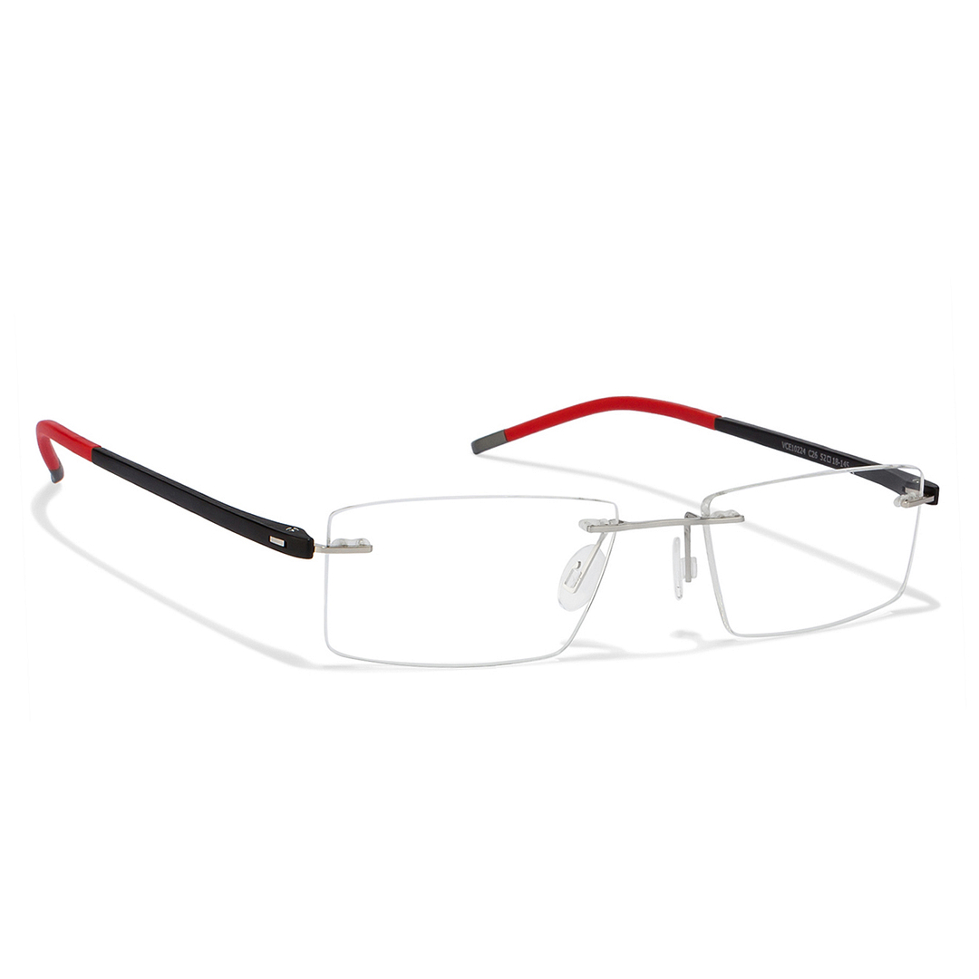 Lenskart Air Online Silver Rimless Rectangle left side