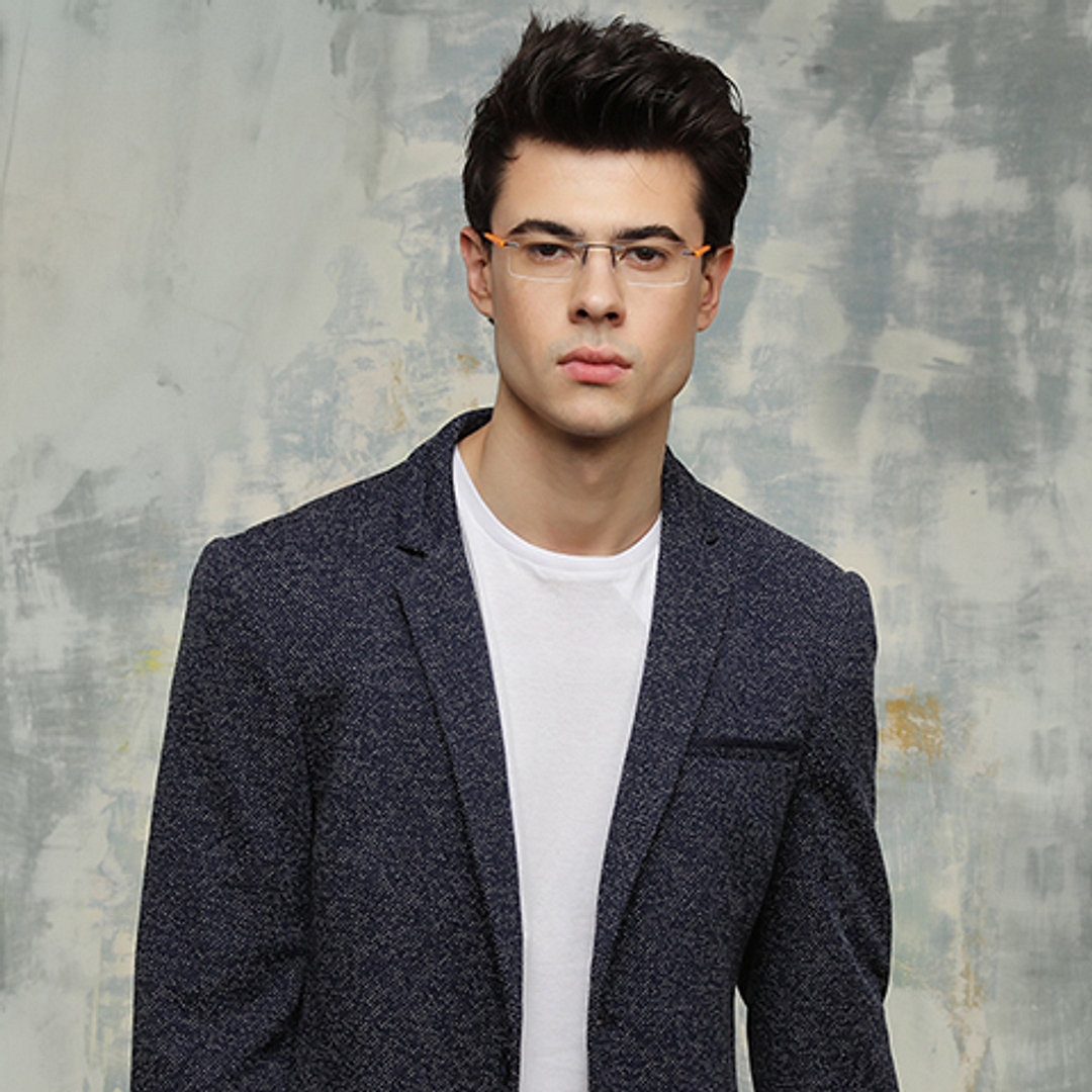 Lenskart Lenskart TOI Special: Gunmetal Orange Black Rimless Rectangle Lenskart TOI Special OTHERS VC E10224-C6 right side