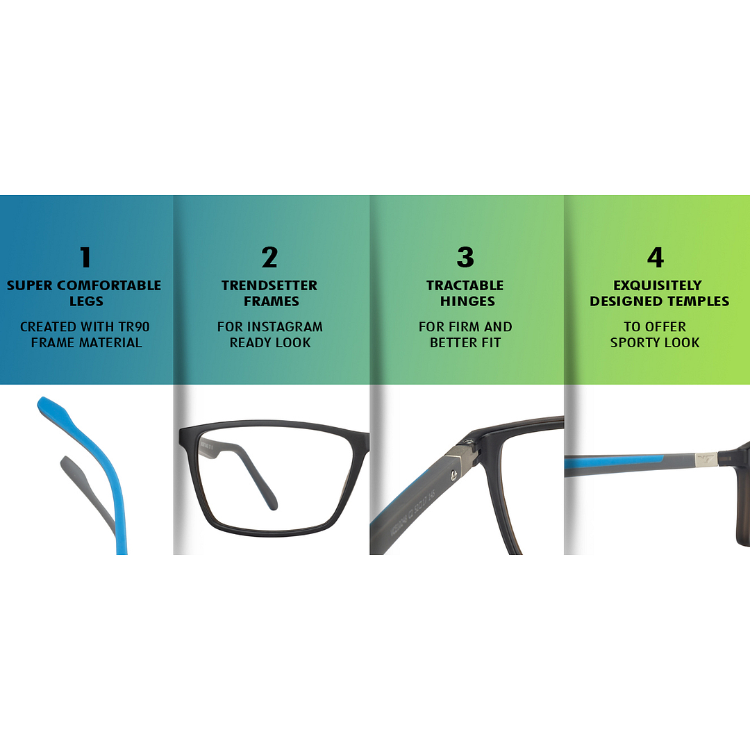 Lenskart Air Online Light Gray Full Rim Rectangle left side