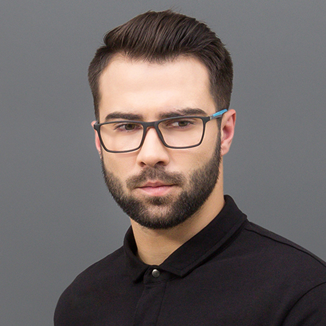 Lenskart Air Online Light Gray Full Rim Rectangle left side