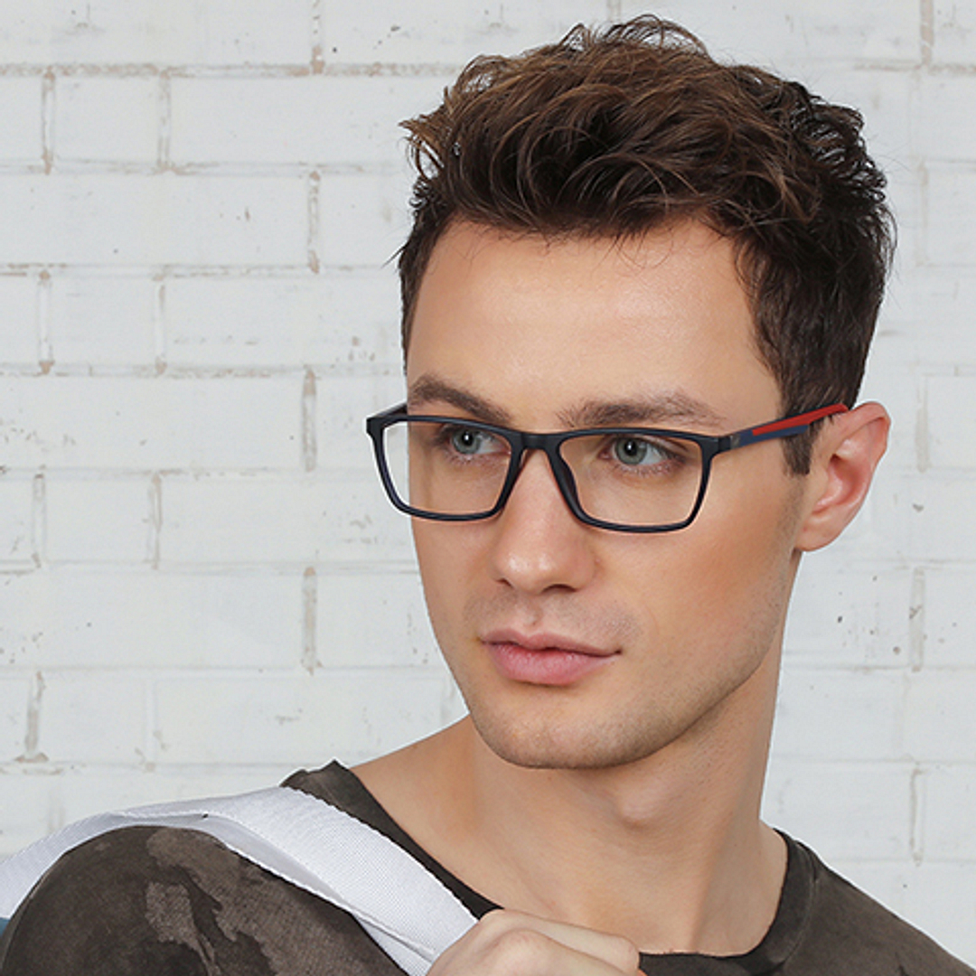 Lenskart Lenskart TOI Special: Lenskart Air: Blue Red Full Rim Rectangle Lenskart TOI Special OTHERS VC E10248-C5 right side