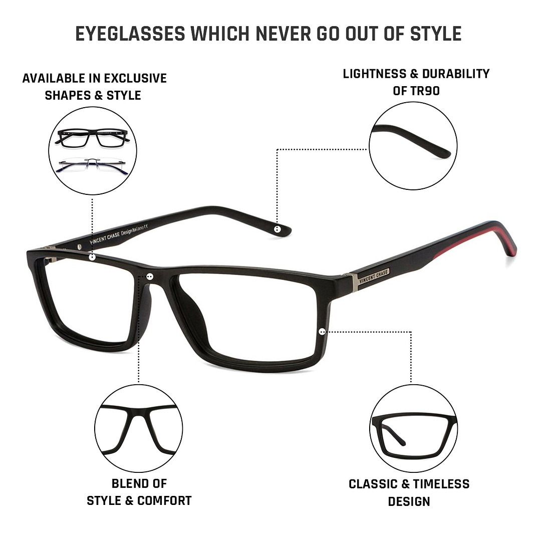 Lenskart Air Online Black Full Rim Rectangle right side