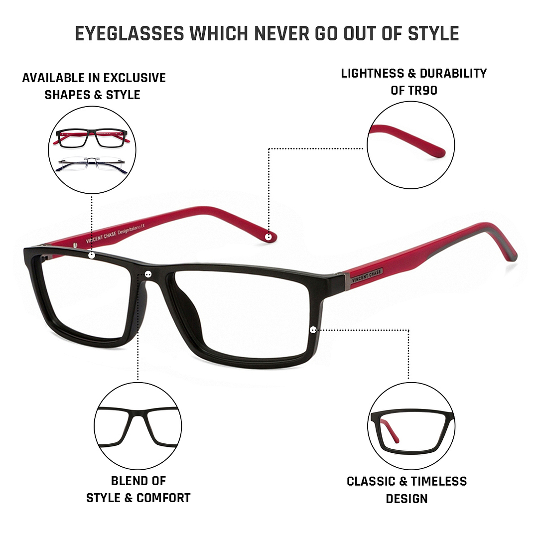 Lenskart Air Online Black Full Rim Rectangle right side