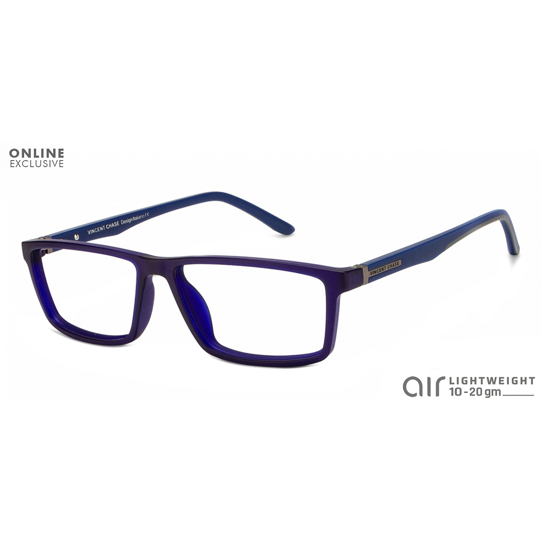 Lenskart Air Online Sky Blue Full Rim Rectangle left side