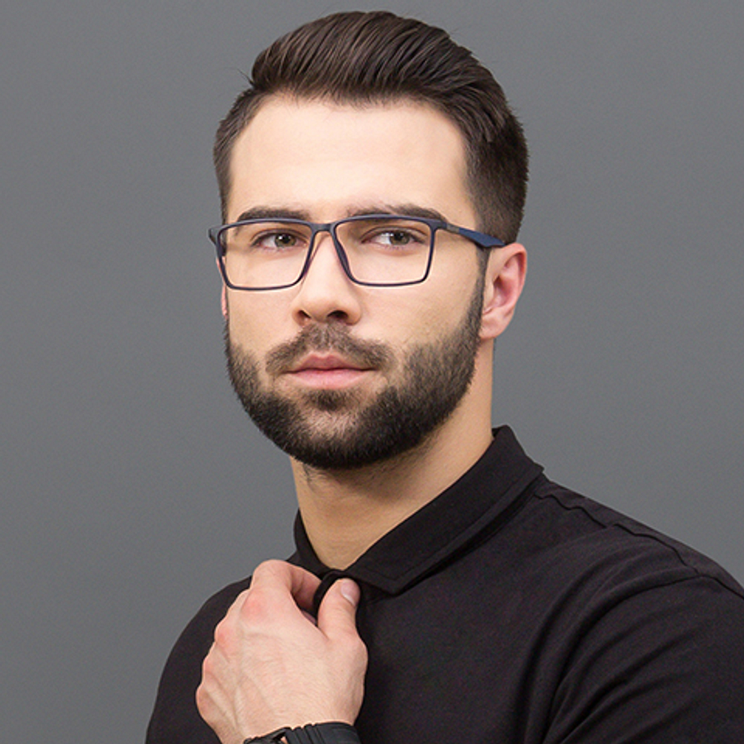 Lenskart Air Online Sky Blue Full Rim Rectangle right side