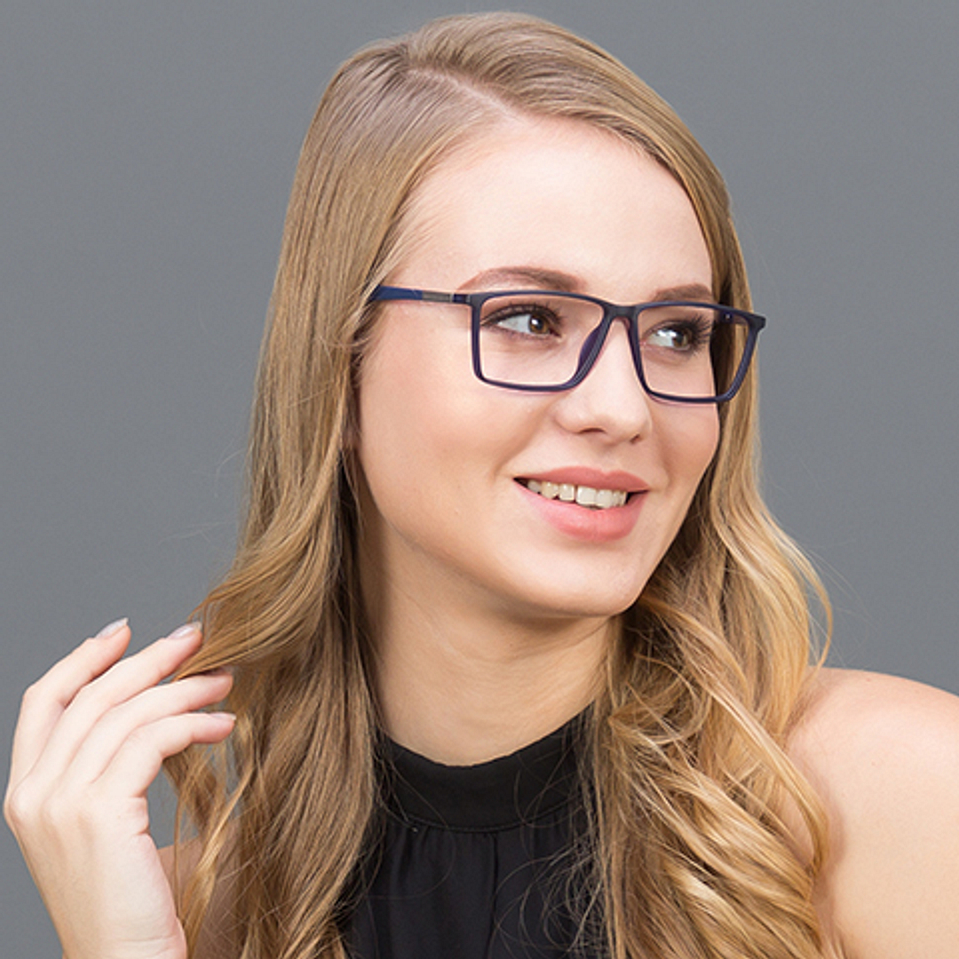 Lenskart Air Online Sky Blue Full Rim Rectangle right side