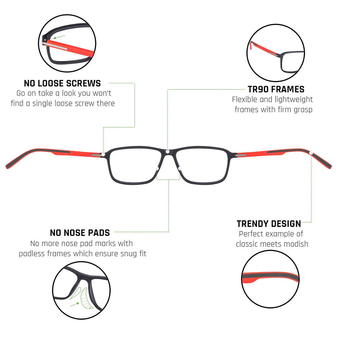 Lenskart Air Online Black Full Rim Rectangle right side