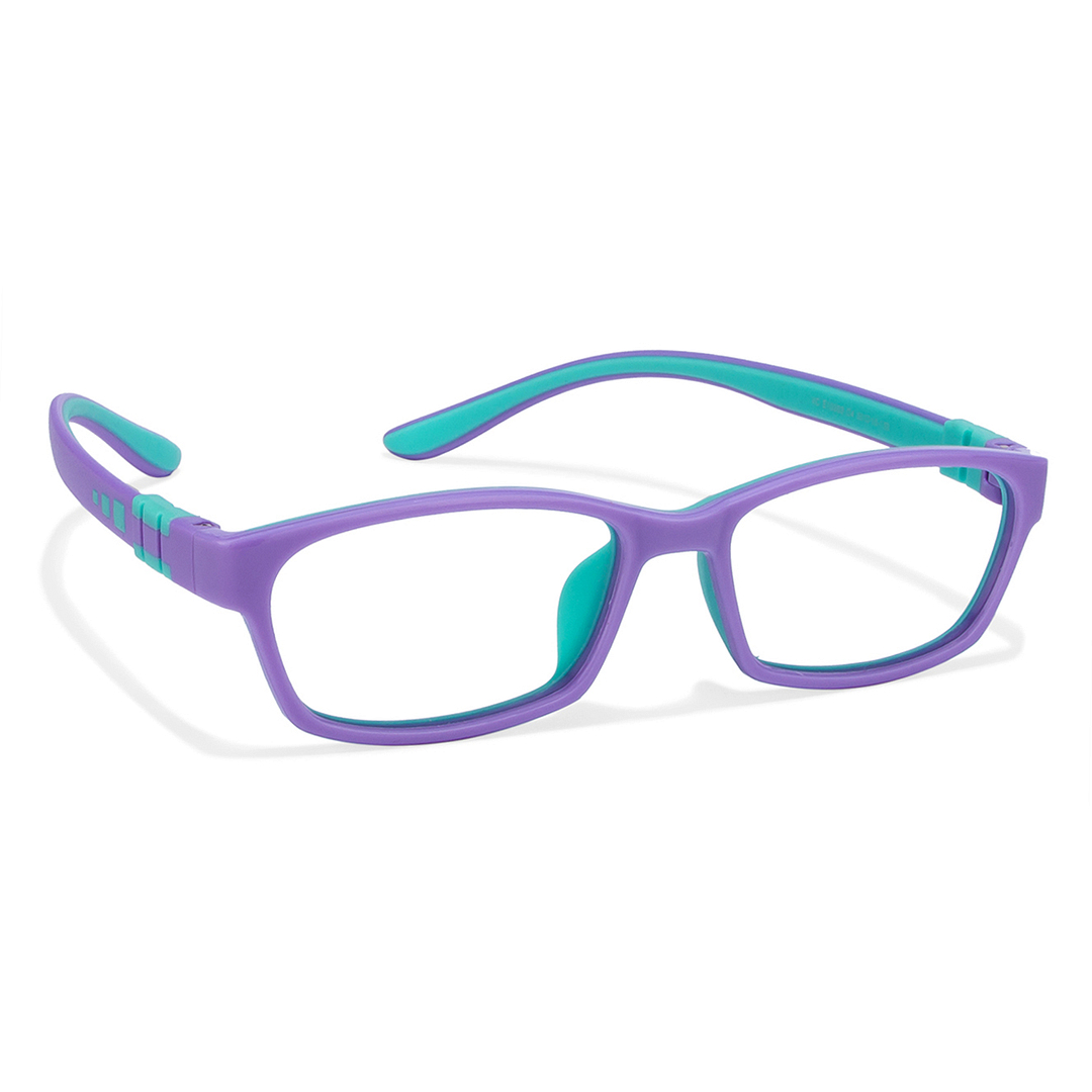 Lenskart Kids Glasses: Lenskart TOI Special: Purple Sea Green Full Rim Rectangle Lenskart TOI Special Kids FLEX VC E10263-C4 right side