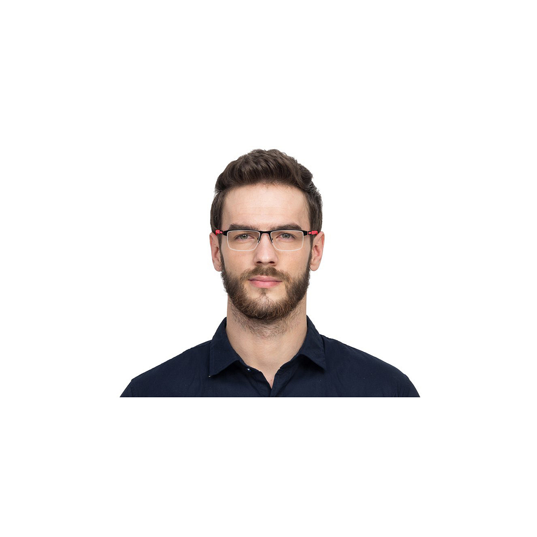 Vincent Chase Online Mid Gunmetal Half Rim Rectangle left side