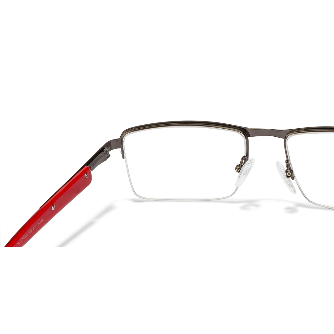 Vincent Chase Online Mid Gunmetal Half Rim Rectangle right side