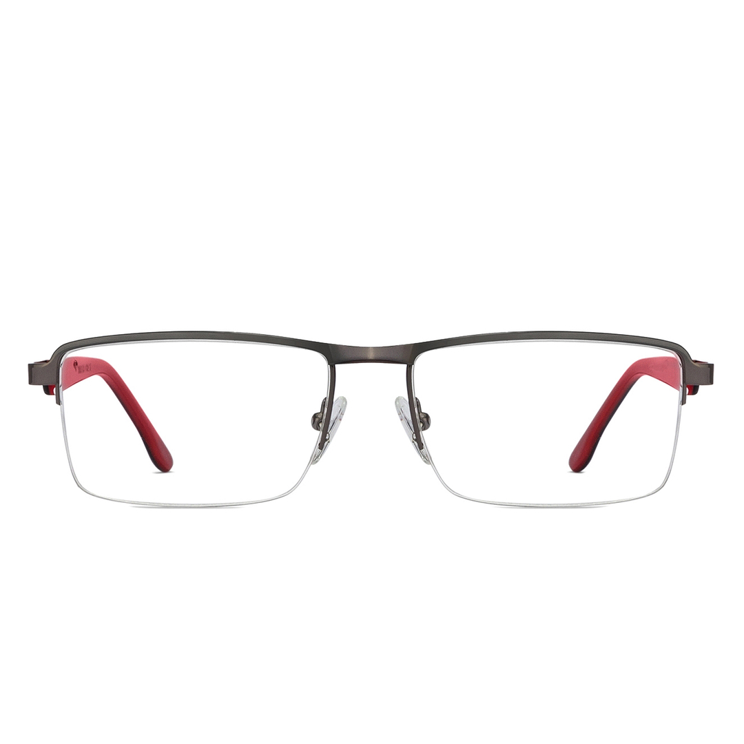 Vincent Chase Online Mid Gunmetal Half Rim Rectangle left side