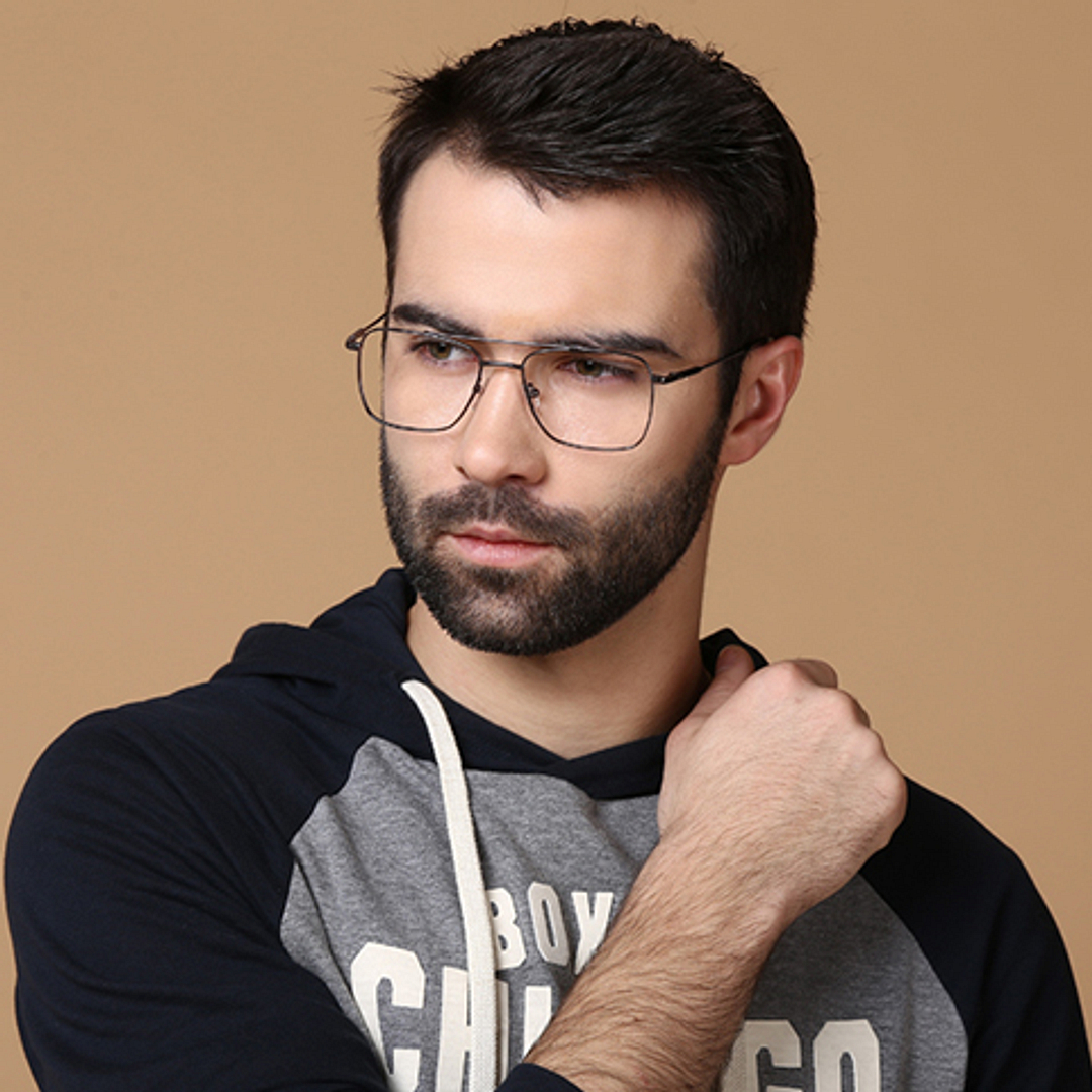 Vincent Chase Online Mid Gunmetal Full Rim Square left side