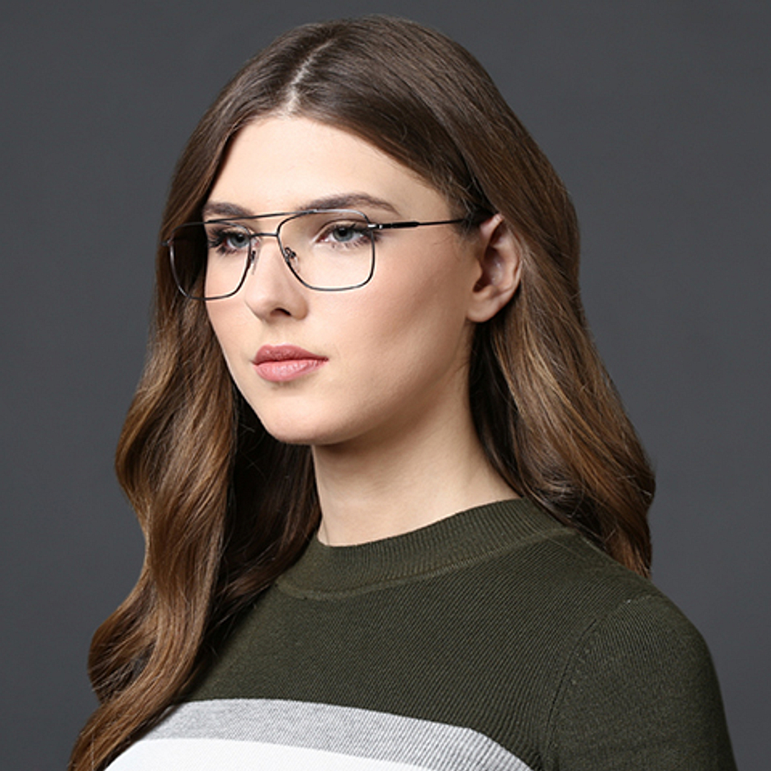 Vincent Chase Online Mid Gunmetal Full Rim Square left side