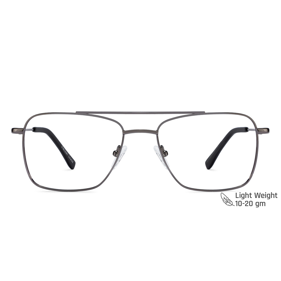 Vincent Chase Online Mid Gunmetal Full Rim Square left side