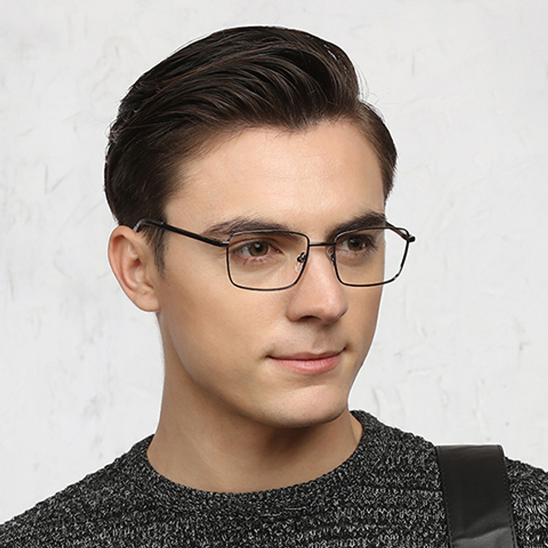 Vincent Chase Online Mid Gunmetal Full Rim Rectangle right side