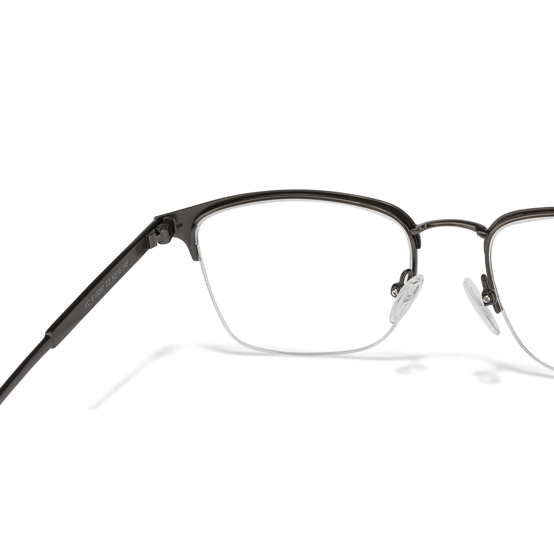 Vincent Chase Online Mid Gunmetal Half Rim Rectangle left side