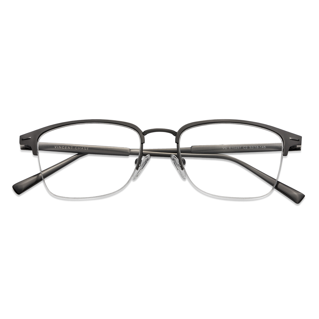 Vincent Chase Online Mid Gunmetal Half Rim Rectangle right side