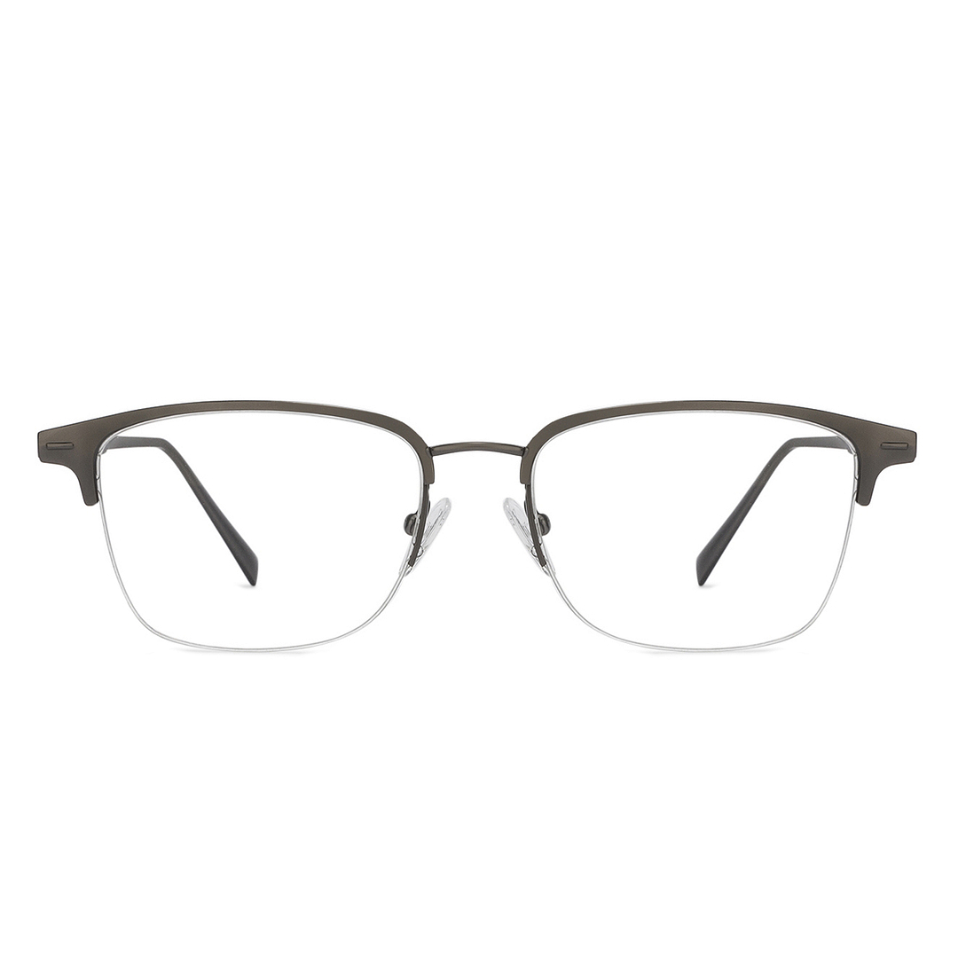 Vincent Chase Online Mid Gunmetal Half Rim Rectangle left side