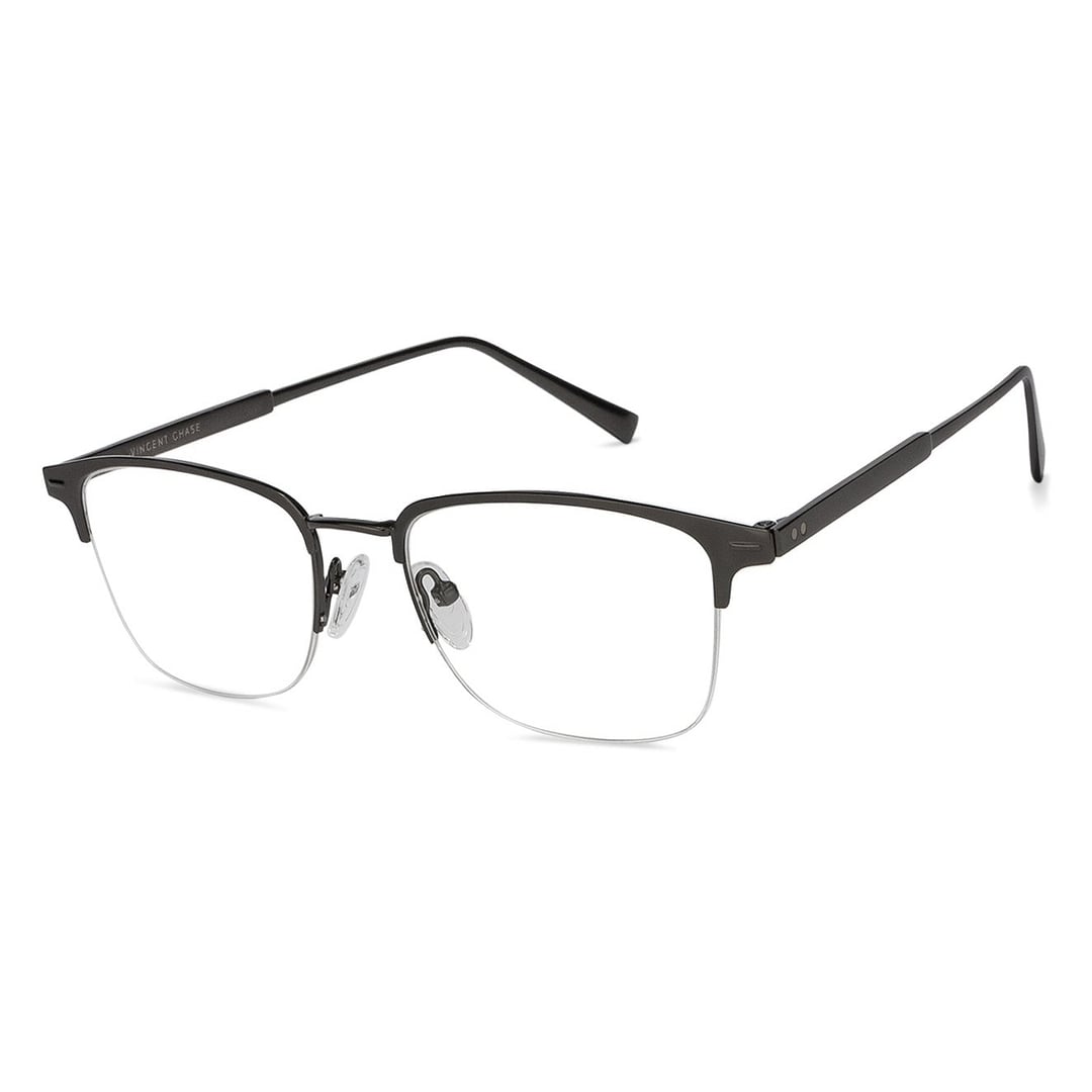 Vincent Chase Online Mid Gunmetal Half Rim Rectangle right side