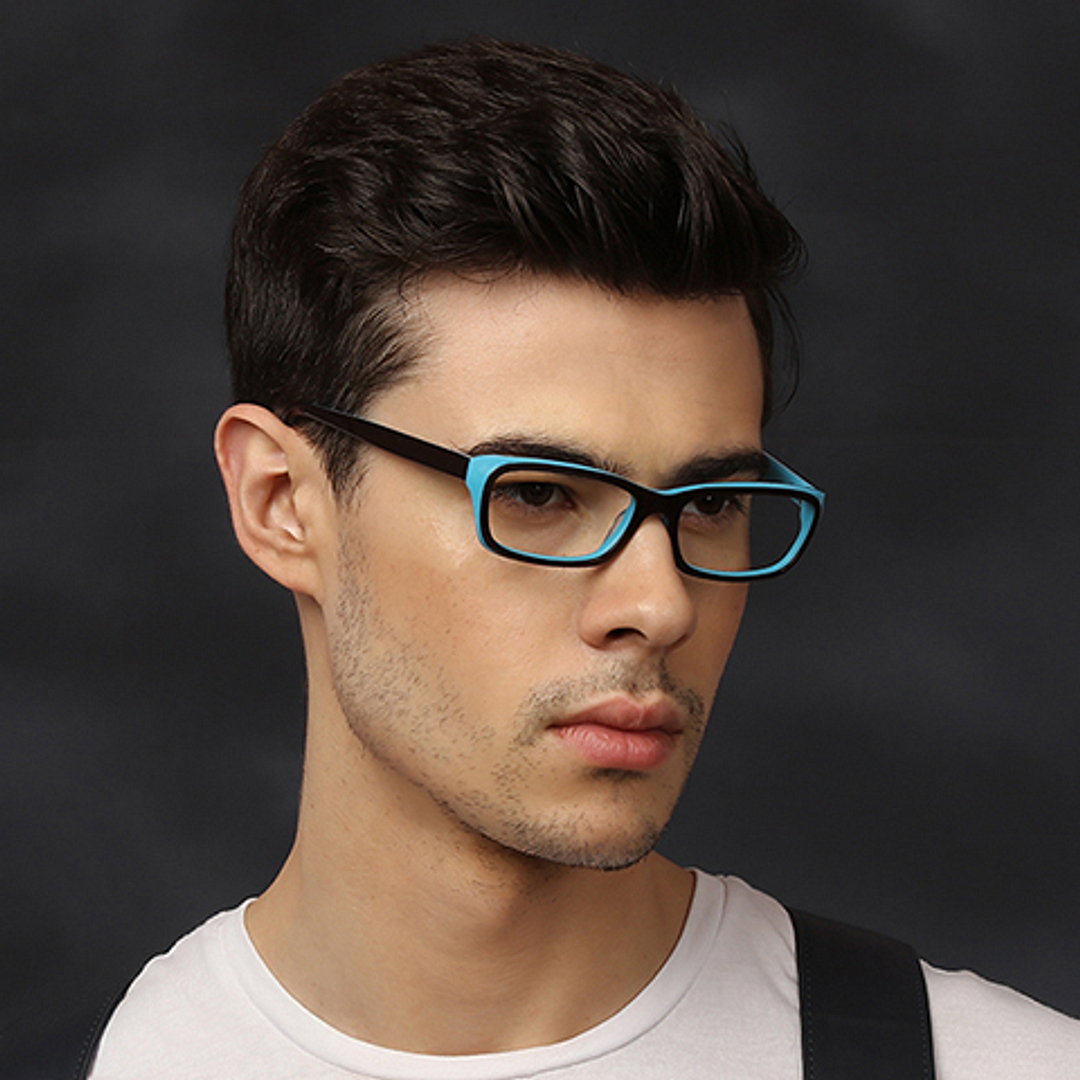 Vincent Chase Online Sky Blue Full Rim Rectangle left side